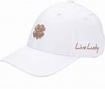 live lucky white and gold Hollywood 1 ladies hat